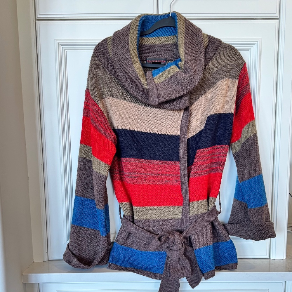 Alison Sheri Sweater Coat with Tie